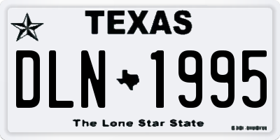 TX license plate DLN1995