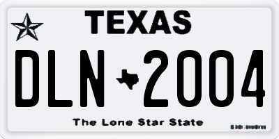 TX license plate DLN2004