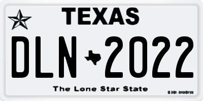 TX license plate DLN2022