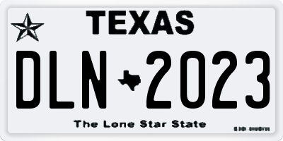 TX license plate DLN2023