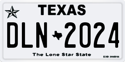 TX license plate DLN2024