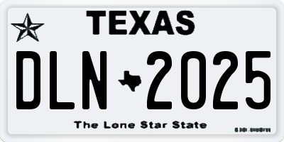 TX license plate DLN2025