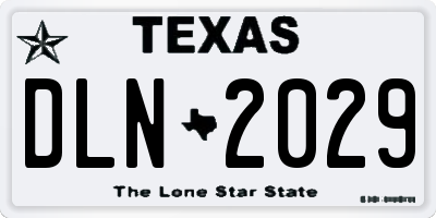 TX license plate DLN2029