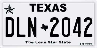 TX license plate DLN2042