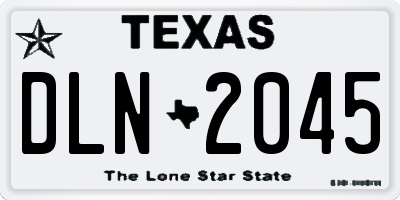TX license plate DLN2045