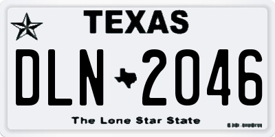 TX license plate DLN2046