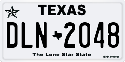 TX license plate DLN2048
