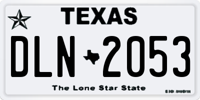 TX license plate DLN2053