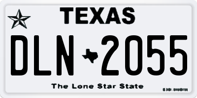 TX license plate DLN2055