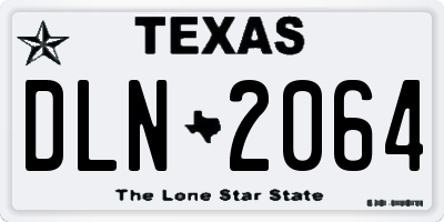 TX license plate DLN2064