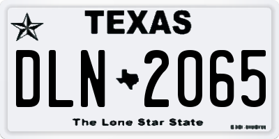 TX license plate DLN2065