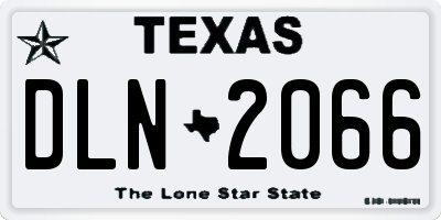 TX license plate DLN2066