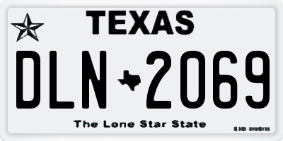 TX license plate DLN2069