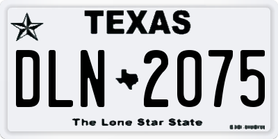 TX license plate DLN2075