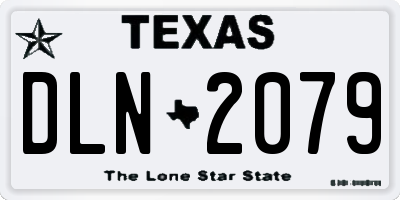 TX license plate DLN2079