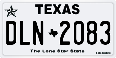 TX license plate DLN2083