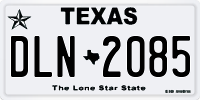 TX license plate DLN2085