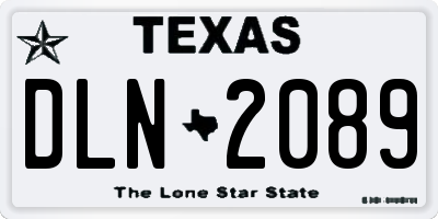 TX license plate DLN2089