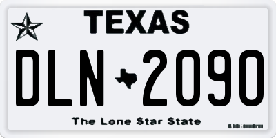 TX license plate DLN2090