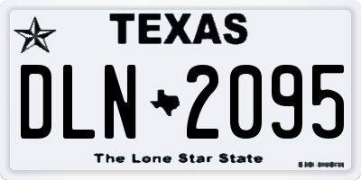 TX license plate DLN2095