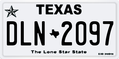 TX license plate DLN2097