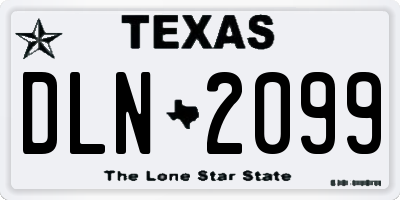 TX license plate DLN2099