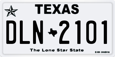 TX license plate DLN2101