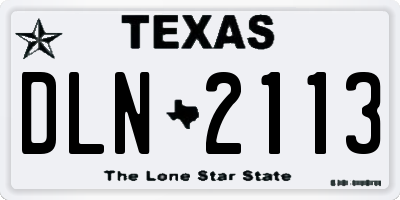 TX license plate DLN2113