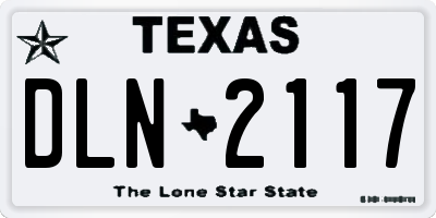 TX license plate DLN2117