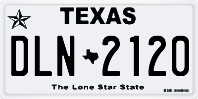 TX license plate DLN2120
