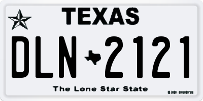 TX license plate DLN2121