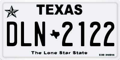 TX license plate DLN2122