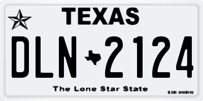 TX license plate DLN2124