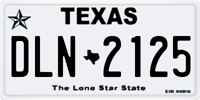 TX license plate DLN2125