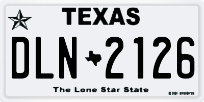 TX license plate DLN2126
