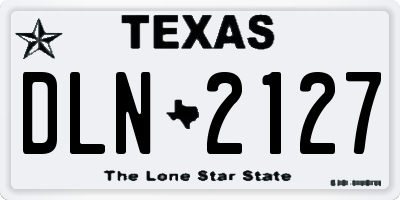 TX license plate DLN2127
