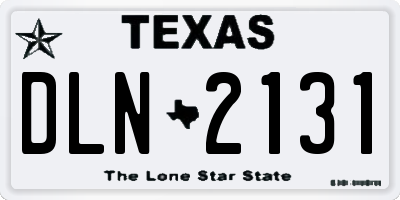 TX license plate DLN2131