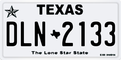 TX license plate DLN2133