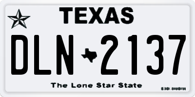 TX license plate DLN2137