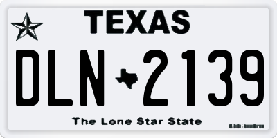 TX license plate DLN2139