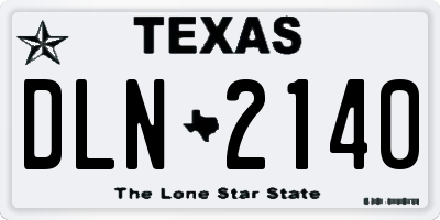 TX license plate DLN2140