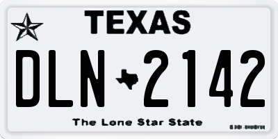 TX license plate DLN2142