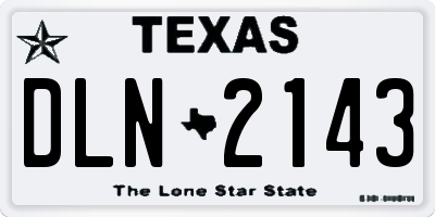 TX license plate DLN2143