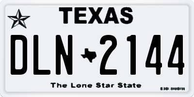 TX license plate DLN2144