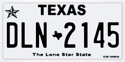 TX license plate DLN2145