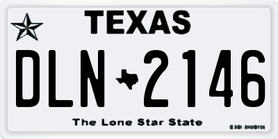 TX license plate DLN2146