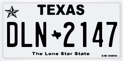 TX license plate DLN2147