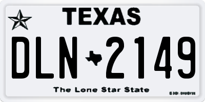 TX license plate DLN2149