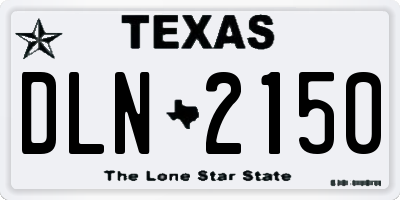 TX license plate DLN2150