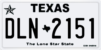 TX license plate DLN2151